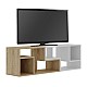 Έπιπλο τηλεόρασης Glis Megapap πολυμορφικό χρώμα sapphire oak - λευκό 145x35x44,8εκ. Έπιπλο τηλεόρασης Glis Megapap πολυμορφικό χρώμα sapphire oak - λευκό 145x35x44,8εκ.