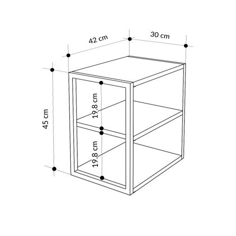 Τραπεζάκι βοηθητικό - Κομοδίνο Echo Megapap χρώμα sapphire oak 30x42x45εκ. Τραπεζάκι βοηθητικό - Κομοδίνο Echo Megapap χρώμα sapphire oak 30x42x45εκ.