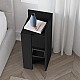 Κομοδίνο Elos Megapap δεξί χρώμα black wood 25x27x60εκ. Κομοδίνο Elos Megapap δεξί χρώμα black wood 25x27x60εκ.