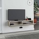 Έπιπλο τηλεόρασης επιτοίχιο Francy Megapap χρώμα sandstone 135x31,7x25εκ.