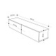 Έπιπλο τηλεόρασης επιτοίχιο Francy Megapap χρώμα sandstone 135x31,7x25εκ.