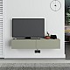Έπιπλο τηλεόρασης επιτοίχιο Francy Megapap χρώμα ash green 135x31,7x25εκ.