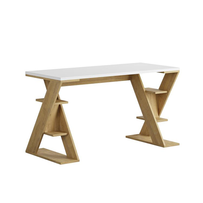 Γραφείο εργασίας Papillon Megapap χρώμα sapphire oak - λευκό 137x60x75εκ Γραφείο εργασίας Papillon Megapap χρώμα sapphire oak - λευκό 137x60x75εκ