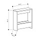 Τραπεζάκι βοηθητικό Simpi Megapap χρώμα black wood 55x20x60εκ.