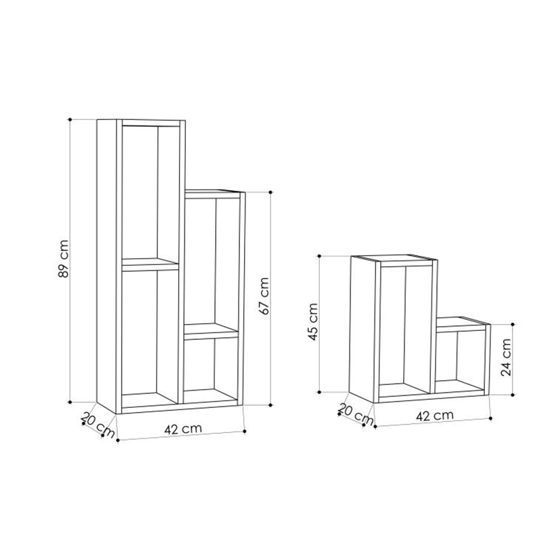 Ραφιέρα - Ανθοστήλη Sule Megapap χρώμα sapphire oak 84x20x89εκ. Ραφιέρα - Ανθοστήλη Sule Megapap χρώμα sapphire oak 84x20x89εκ.