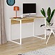 Γραφείο εργασίας Inna Megapap χρώμα sapphire oak - λευκό 100x60x75εκ.