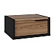 Κομοδίνο επιτοίχιο Eco Megapap χρώμα black wood - καρυδί 40x33x18,5εκ.