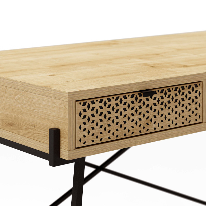 Γραφείο εργασίας Naive Megapap χρώμα sapphire oak 113,4x60x77,5εκ.