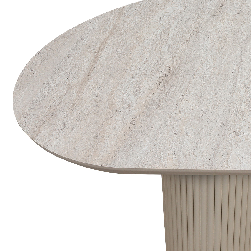 Τραπέζι Hazar Megapap Mdf χρώμα travertine - sandstone 180x90x77εκ.