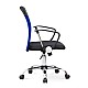 Καρέκλα γραφείου Franco Megapap με ύφασμα Mesh χρώμα μπλε - μαύρο 59x57x95/105εκ.