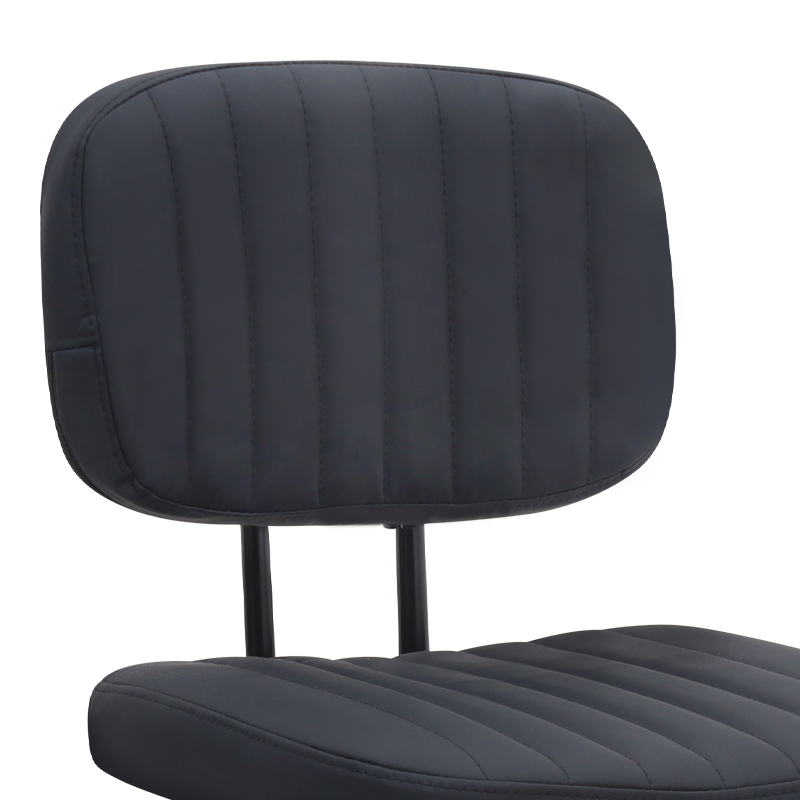 Καρέκλα γραφείου Romano Megapap από τεχνόδερμα χρώμα μαύρο 46x53x79/86εκ.