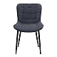 Καρέκλα τραπεζαρίας Chiara Megapap ανθρακί ύφασμα - μεταλλικό μαύρο πόδι 48x58x81εκ.