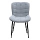 Καρέκλα τραπεζαρίας Chiara Megapap γκρι ύφασμα - μεταλλικό μαύρο πόδι 48x58x81εκ.