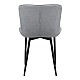 Καρέκλα τραπεζαρίας Chiara Megapap γκρι ύφασμα - μεταλλικό μαύρο πόδι 48x58x81εκ.