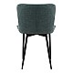 Καρέκλα τραπεζαρίας Chiara Megapap πράσινο ύφασμα - μεταλλικό μαύρο πόδι 48x58x81εκ.
