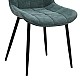 Καρέκλα τραπεζαρίας Chiara Megapap πράσινο ύφασμα - μεταλλικό μαύρο πόδι 48x58x81εκ.