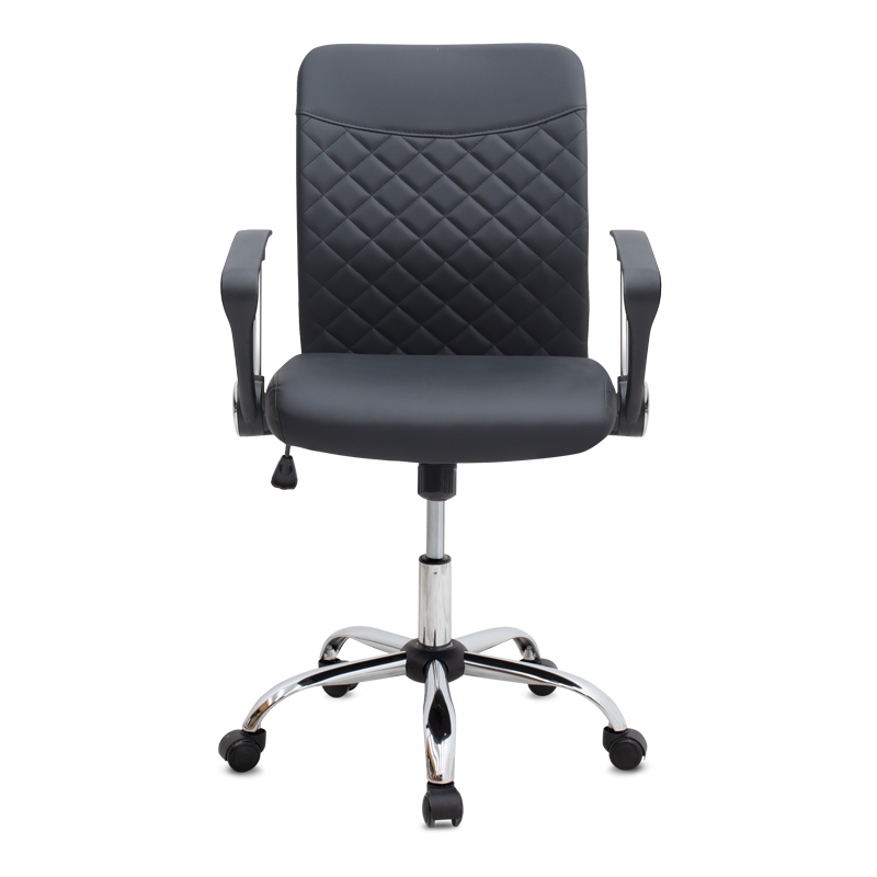 Καρέκλα γραφείου Avelon Megapap από τεχνόδερμα χρώμα μαύρο 60x56x94/103εκ.