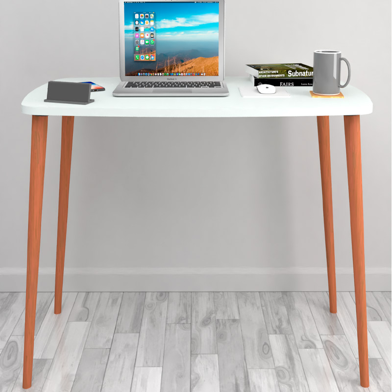 Γραφείο - τραπέζι μελαμίνης Deina Megapap χρώμα λευκό 105x60x72εκ.