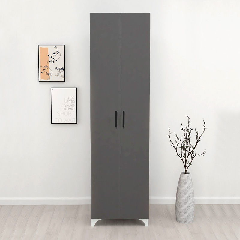 Ντουλάπα - Παπουτσοθήκη Lilly Megapap χρώμα ανθρακί 49x32x178εκ. Ντουλάπα - Παπουτσοθήκη Lilly Megapap χρώμα ανθρακί 49x32x178εκ.