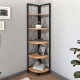 Βιβλιοθήκη γωνιακή Kelsie Megapap χρώμα μαύρο - pine oak 33x33x162εκ. Βιβλιοθήκη γωνιακή Kelsie Megapap χρώμα μαύρο - pine oak 33x33x162εκ.