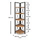 Βιβλιοθήκη γωνιακή Kelsie Megapap χρώμα μαύρο - pine oak 33x33x162εκ. Βιβλιοθήκη γωνιακή Kelsie Megapap χρώμα μαύρο - pine oak 33x33x162εκ.