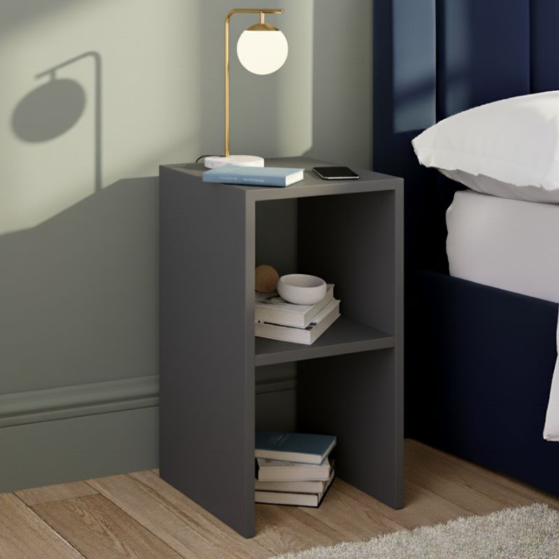 Κομοδίνο - Βοηθητικό τραπεζάκι Tagore Megapap χρώμα ανθρακί 30x30x60εκ. Κομοδίνο - Βοηθητικό τραπεζάκι Tagore Megapap χρώμα ανθρακί 30x30x60εκ.