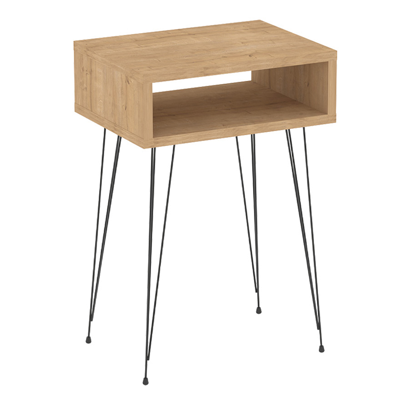 Κομοδίνο μελαμίνης Scott Megapap χρώμα sapphire oak 40x30x60εκ. Κομοδίνο μελαμίνης Scott Megapap χρώμα sapphire oak 40x30x60εκ.