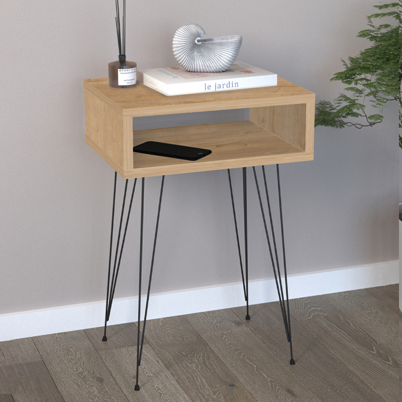 Κομοδίνο Scott Megapap χρώμα sapphire oak 40x30x60εκ. Κομοδίνο Scott Megapap χρώμα sapphire oak 40x30x60εκ.