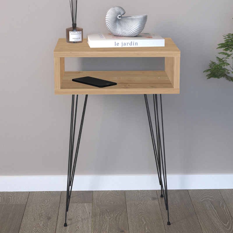 Κομοδίνο Scott Megapap χρώμα sapphire oak 40x30x60εκ. Κομοδίνο Scott Megapap χρώμα sapphire oak 40x30x60εκ.