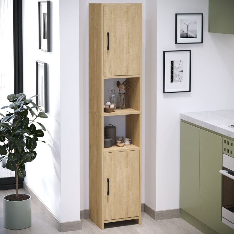 Ντουλάπι κουζίνας - μπάνιου Hobbes Megapap χρώμα sapphire oak 35x30x182,3εκ. Ντουλάπι κουζίνας - μπάνιου Hobbes Megapap χρώμα sapphire oak 35x30x182,3εκ.