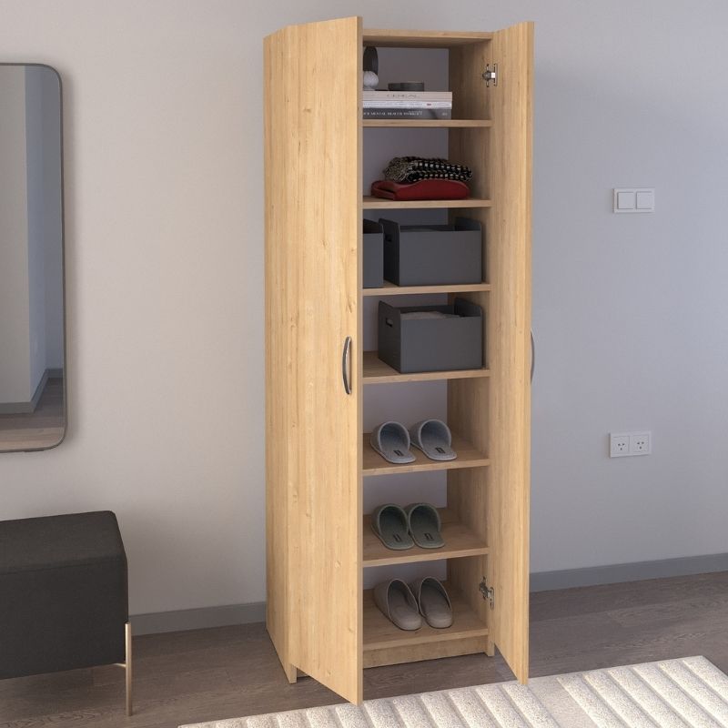 Παπουτσοθήκη Renso Megapap δίφυλλη χρώμα sapphire oak 59,8x37,8x178,5εκ. Παπουτσοθήκη Renso Megapap δίφυλλη χρώμα sapphire oak 59,8x37,8x178,5εκ.