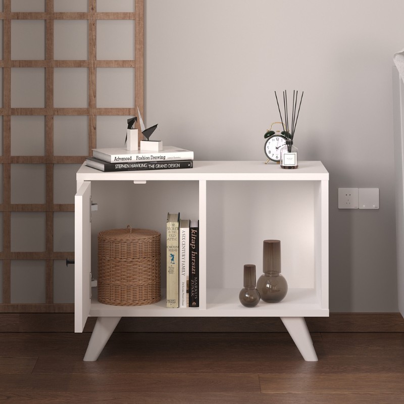 Κομοδίνο Rico Megapap χρώμα λευκό 65,2x30x49εκ. Κομοδίνο Rico Megapap χρώμα λευκό 65,2x30x49εκ.