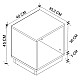 Κομοδίνο Gino Megapap χρώμα λευκό 40x35,3x45εκ. Κομοδίνο Gino Megapap χρώμα λευκό 40x35,3x45εκ.