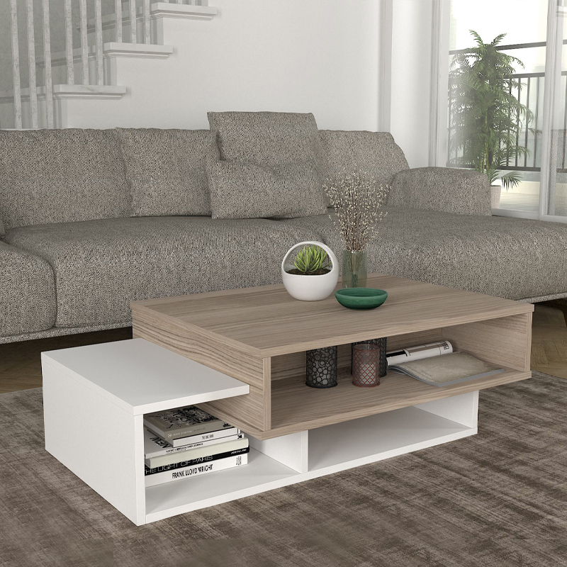 Τραπεζάκι σαλονιού Tab Megapap χρώμα λευκό - cordoba 105x60x32εκ. Τραπεζάκι σαλονιού Tab Megapap χρώμα λευκό - cordoba 105x60x32εκ.