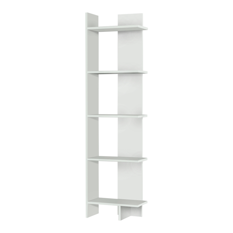 Βιβλιοθήκη Perla Megapap χρώμα λευκό 48x22x170εκ. Βιβλιοθήκη Perla Megapap χρώμα λευκό 48x22x170εκ.
