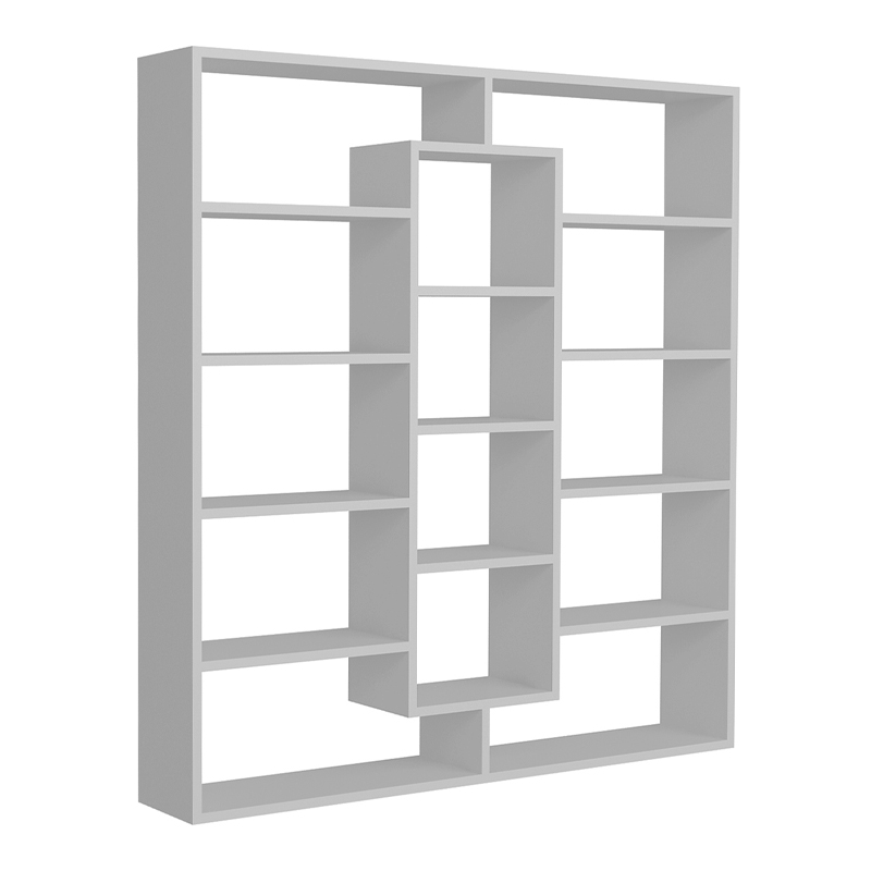 Βιβλιοθήκη Ample Megapap χρώμα λευκό 125x22x135,7εκ. Βιβλιοθήκη Ample Megapap χρώμα λευκό 125x22x135,7εκ.