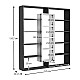 Βιβλιοθήκη Ample Megapap χρώμα μαύρο - λευκό 125x22x135,7εκ. Βιβλιοθήκη Ample Megapap χρώμα μαύρο - λευκό 125x22x135,7εκ.