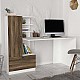 Γραφείο εργασίας Domingo Megapap χρώμα λευκό - καρυδί 149,5x60x120εκ. Γραφείο εργασίας Domingo Megapap χρώμα λευκό - καρυδί 149,5x60x120εκ.