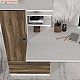Γραφείο εργασίας Domingo Megapap χρώμα λευκό - καρυδί 149,5x60x120εκ. Γραφείο εργασίας Domingo Megapap χρώμα λευκό - καρυδί 149,5x60x120εκ.