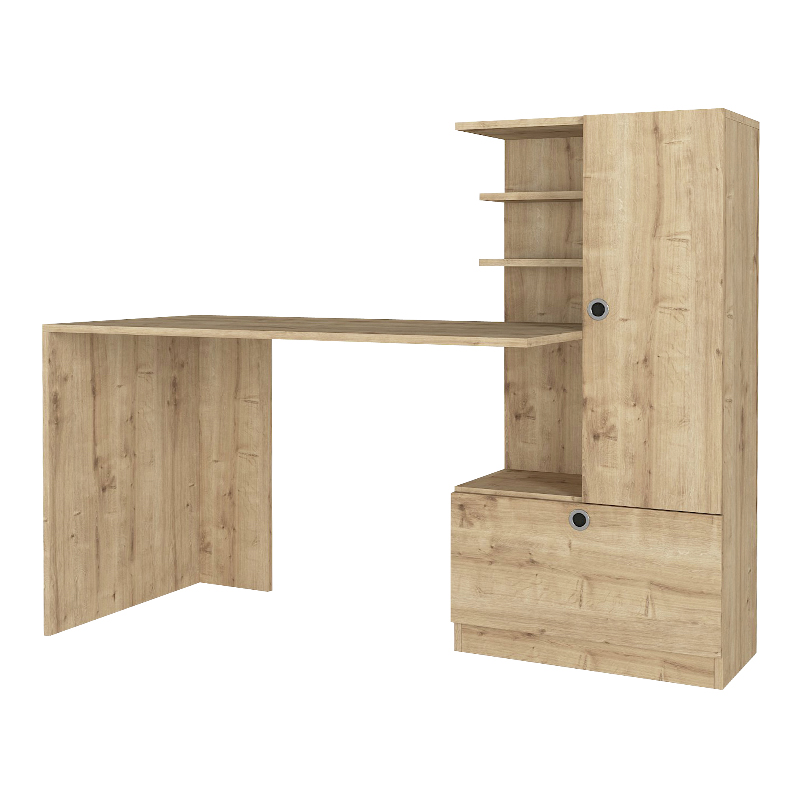 Γραφείο εργασίας Merino Megapap χρώμα sapphire oak 149,5x61,8x120εκ.