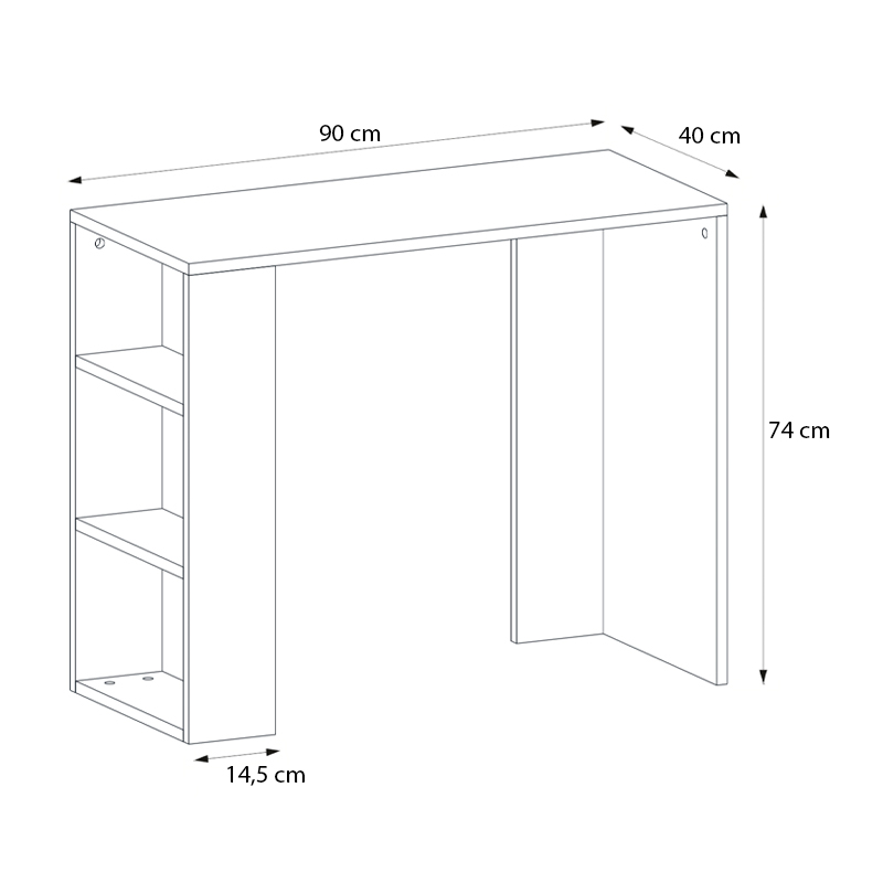 Γραφείο εργασίας Netenia Megapap χρώμα sapphire oak 90x40x74εκ. Γραφείο εργασίας Netenia Megapap χρώμα sapphire oak 90x40x74εκ.