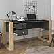 Γραφείο εργασίας Fernando Megapap χρώμα ανθρακί - sapphire oak 158,4x60x72,2εκ.