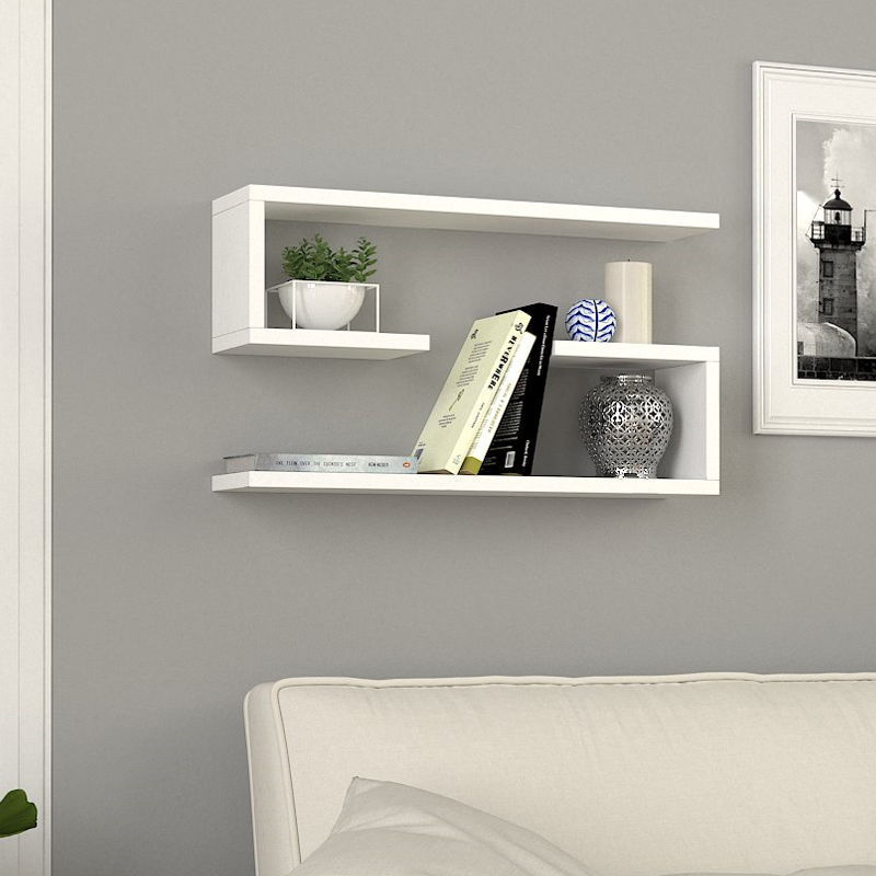 Ραφιέρα τοίχου Jenika Megapap 2 τεμαχίων χρώμα λευκό 60x14,5x18εκ. Ραφιέρα τοίχου Jenika Megapap 2 τεμαχίων χρώμα λευκό 60x14,5x18εκ.