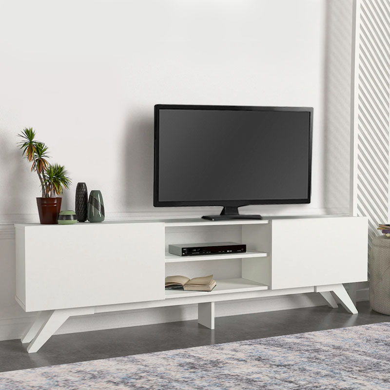 Έπιπλο τηλεόρασης Jarvis Megapap χρώμα λευκό 180x31,3x58εκ. Έπιπλο τηλεόρασης Jarvis Megapap χρώμα λευκό 180x31,3x58εκ.