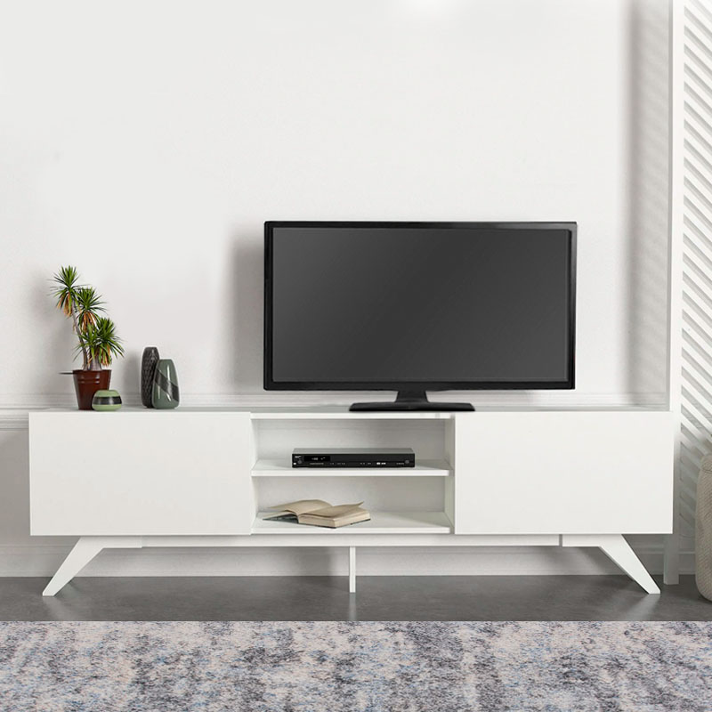 Έπιπλο τηλεόρασης Jarvis Megapap χρώμα λευκό 180x31,3x58εκ. Έπιπλο τηλεόρασης Jarvis Megapap χρώμα λευκό 180x31,3x58εκ.