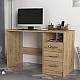 Γραφείο εργασίας Eldoris Megapap από μελαμίνη χρώμα sapphire oak 120x60x75εκ. Γραφείο εργασίας Eldoris Megapap από μελαμίνη χρώμα sapphire oak 120x60x75εκ.