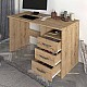 Γραφείο εργασίας Eldoris Megapap από μελαμίνη χρώμα sapphire oak 120x60x75εκ. Γραφείο εργασίας Eldoris Megapap από μελαμίνη χρώμα sapphire oak 120x60x75εκ.