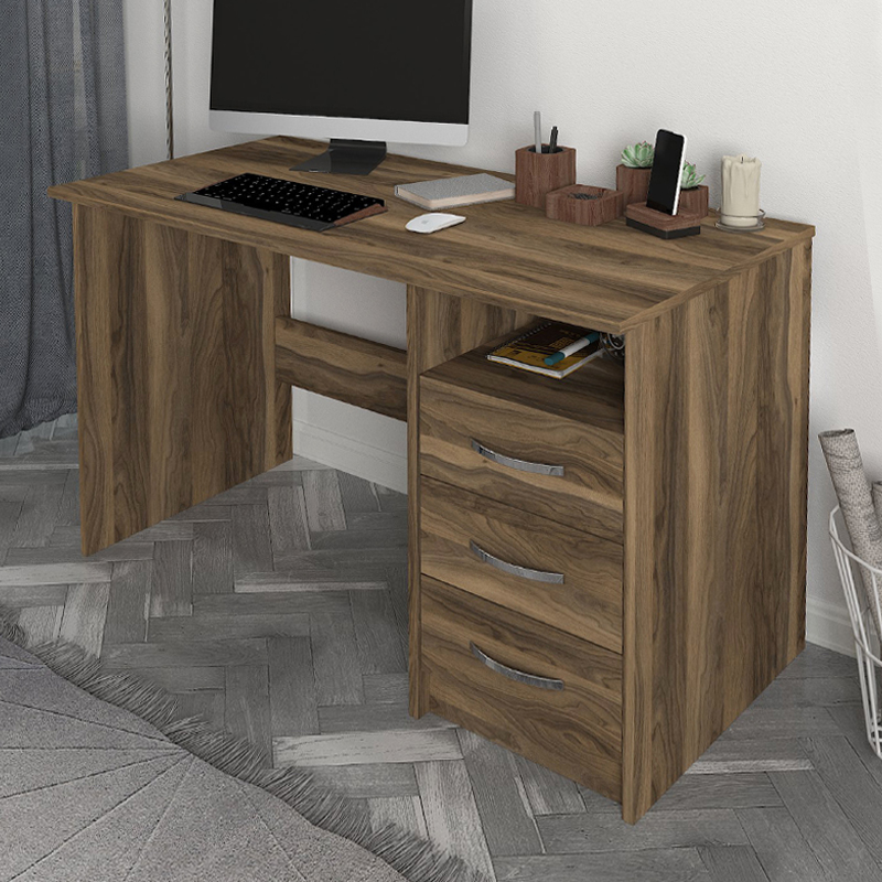 Γραφείο εργασίας Eldoris Megapap χρώμα καρυδί 120x60x75εκ.