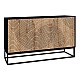 Μπουφές μελαμίνης Themis Megapap χρώμα μαύρο - sapphire oak 150x35x83,6εκ.