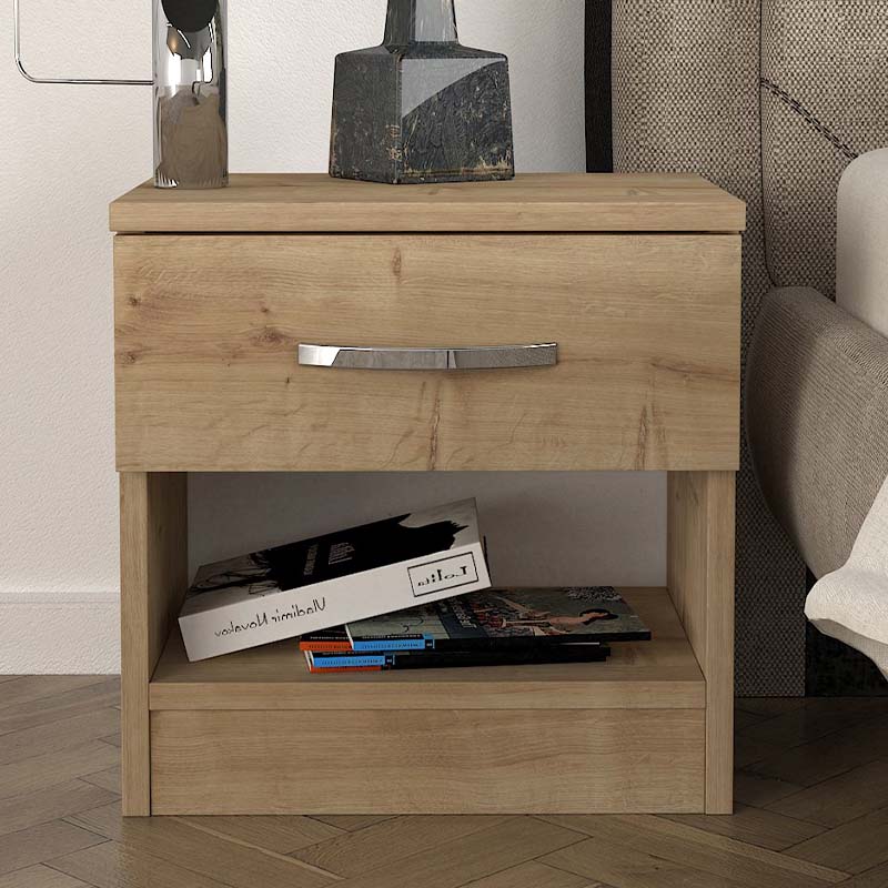 Κομοδίνο μελαμίνης Lube Megapap χρώμα sapphire oak 40x28,2x40εκ. Κομοδίνο μελαμίνης Lube Megapap χρώμα sapphire oak 40x28,2x40εκ.